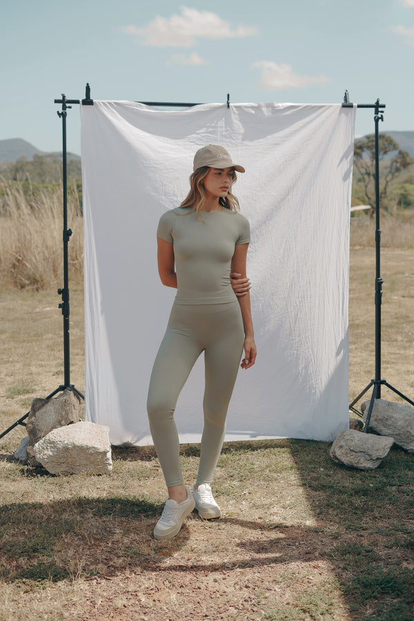 Legging Clay cor Matcha - Glevis Movement
